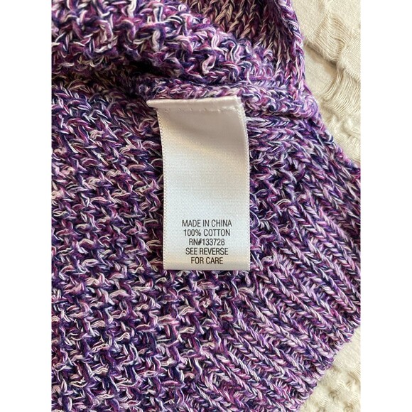 Croft & Barrow Sweater Crew Neck Plus Size 3X Purple Casual 100%  Cotton Classy - Picture 9 of 11